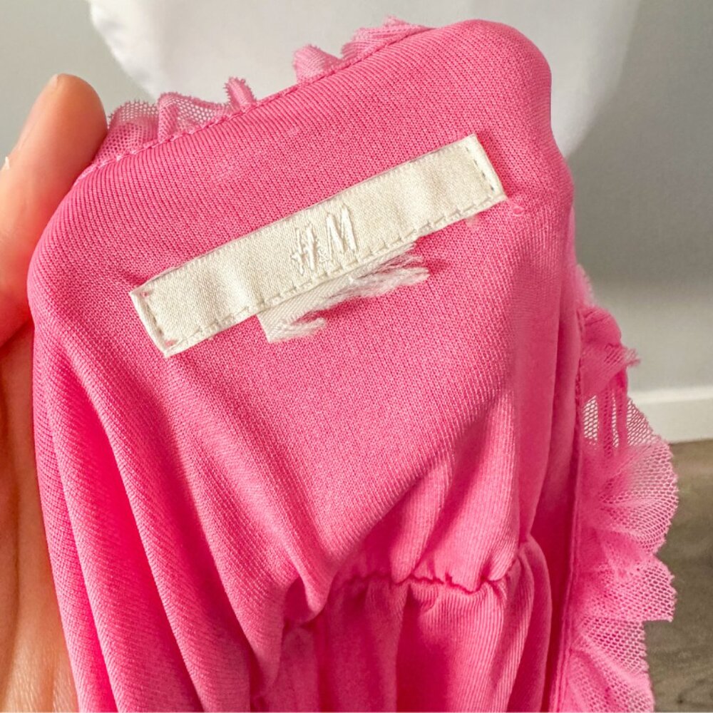 H&M Pink Ruffle Midi Dress - Picture 5 of 12